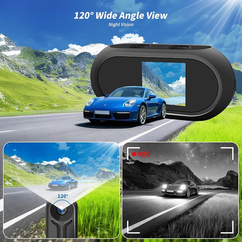 1080P Sports Action Camera with 64GB Card, Mini Body Camera Wearable Action Body Cam, Portable Recorder with Magnetic Back Clip