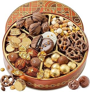 Holiday Chocolate Gift Basket- Thanksgiving and Christmas Nut and Candy Gift Box for Men, Women, Families, Corporate- Bonnie and Pop