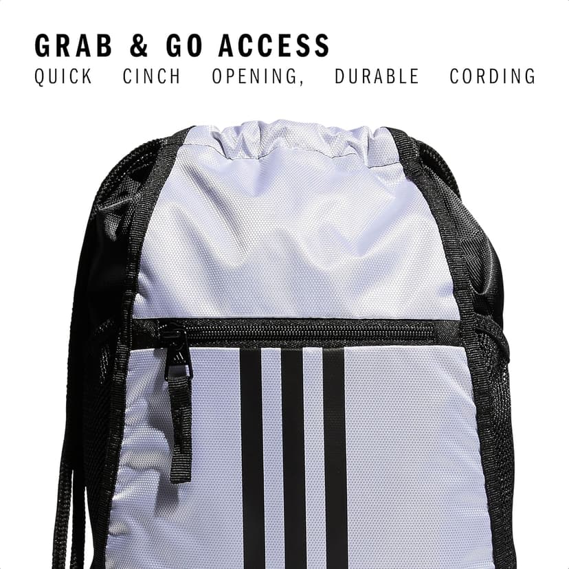 adidas Alliance Sackpack – Drawstring Backpack for Sports, Small Gym Bag