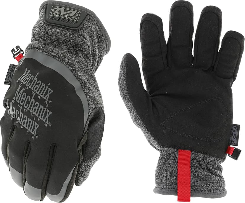 Mechanix Wear: ColdWork FastFit Winter Work Gloves with Elastic Cuff, Wind and Water Resistant, Fleece Insulated, Touch Capable Winter Gloves, For Mild Cold Weather (Black/Gray, X-Large)
