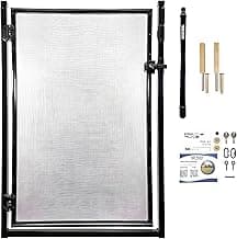 All Safe Pool Fence Door Gate Kit - 4-Foot Black Self-Closing Pool Gate for Decks, Lockable & Easy DIY Installation - Safety Swimming Pool Gate for Kids & Inground Pool Fencing, Durable U-Safe Frame