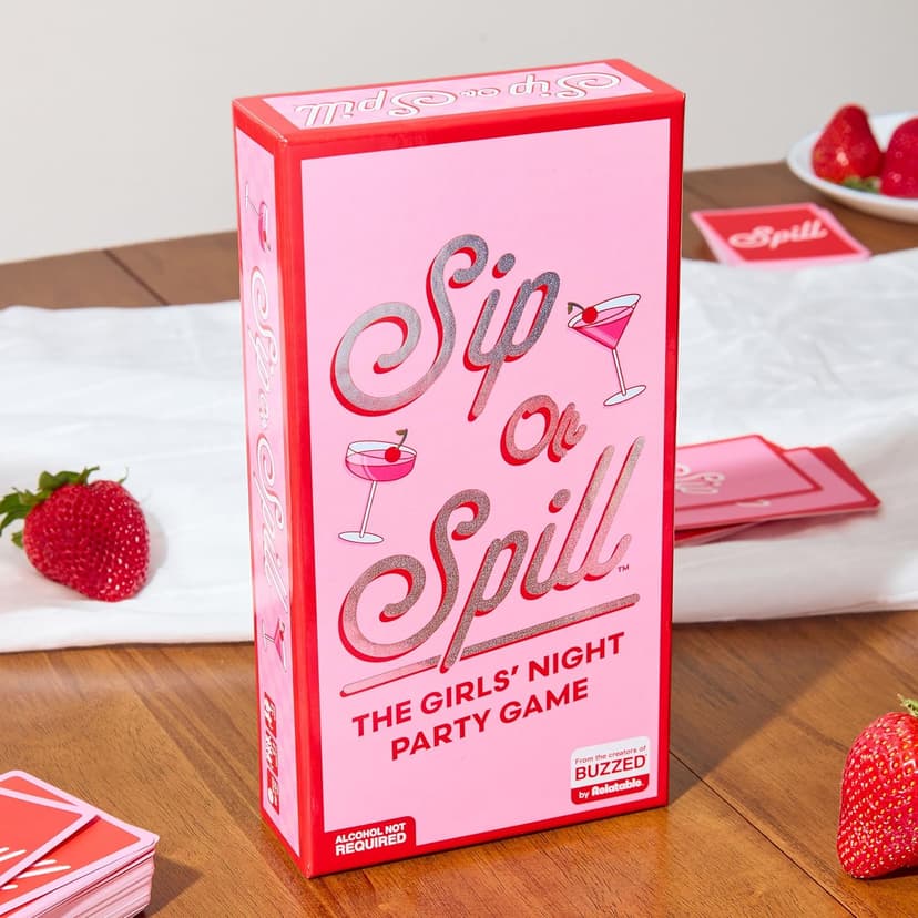 Sip or Spill Party Drinking Game, Fun Social Drinking Games for Adults, Games and Card Games, Includes 200 Cards and Instructions