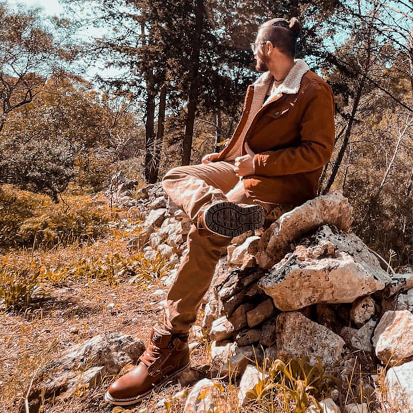 ARRIGO BELLO Mens Winter Boots Snow Casual Booties Warm Fur Mesh Lined Ankle Outdoor Lightweight Non-Slip Trekking Walking Leather Shoes