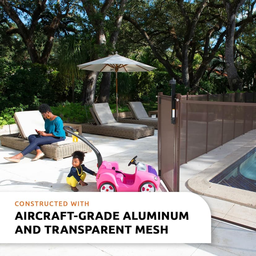 Pool Fence DIY by Life Saver Fencing Section Kit, 4 x 12-Feet, Black