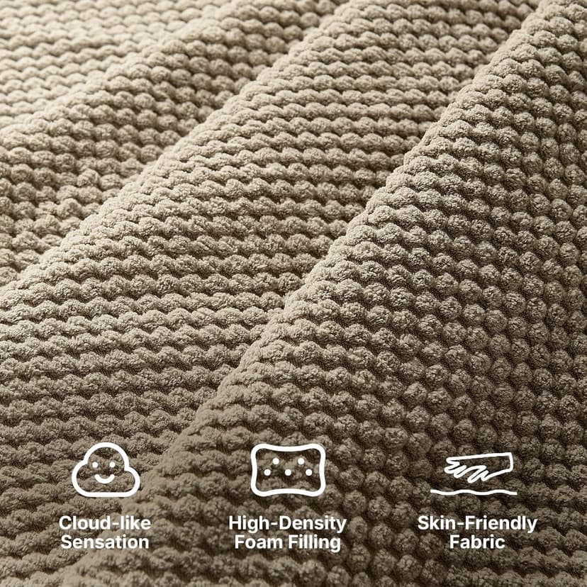 Comfy Recliner Chair for Elderly Seniors Adults, Overstuffed Manual Recliner, Ergonomic Back Pain Relief w/Pockets, Reading Apt Bedroom Living Room, Birthday Gift, Camel