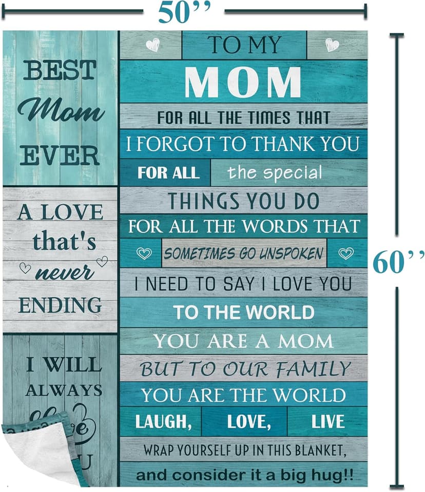 Gifts for Mom, Birthday Gifts for Moms, Mom Birthday Gift for Valentines Christmas Mothers Day, Mommy Blanket 60”x50”