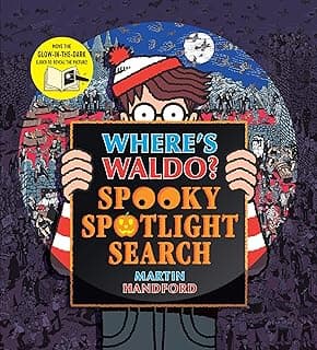 Where's Waldo? Spooky Spotlight Search: (A Halloween Hidden Object Search-and-Find Puzzle Book with a Magic Flashlight to Reveal the Picture - a Perfect Fall Holiday Gift for All Ages)