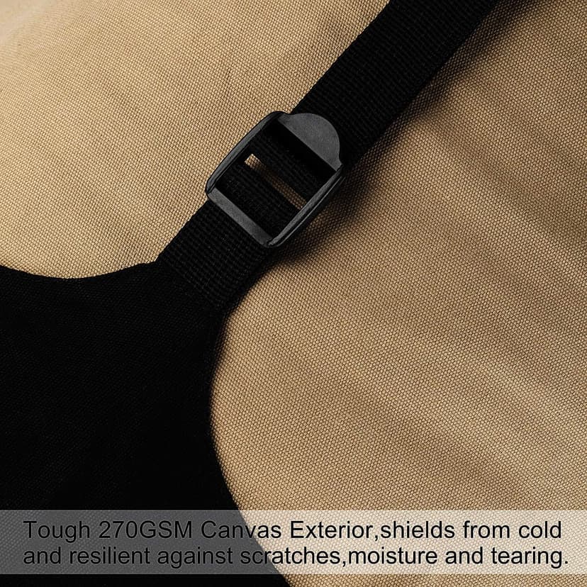 0 Degree Canvas Sleeping Bag for Adults, Cotton Flannel Sleeping Bag for Winter Camping, Fishing, Hunting or Traveling, Durable Cotton Canvas Shell and Removable Flannel Liner
