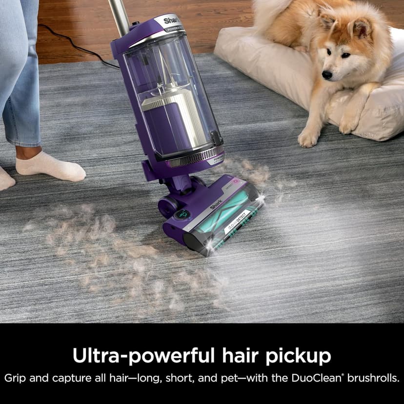Shark POWERDETECT Upright Vacuum Cleaner with HEPA Filter, Heavy Duty Vacuum with Powerful Suction for Pet Hair Pickup, DuoClean Technology, Powered Lift-Away, Ideal for Carpets & Hardfloors, AZ4002