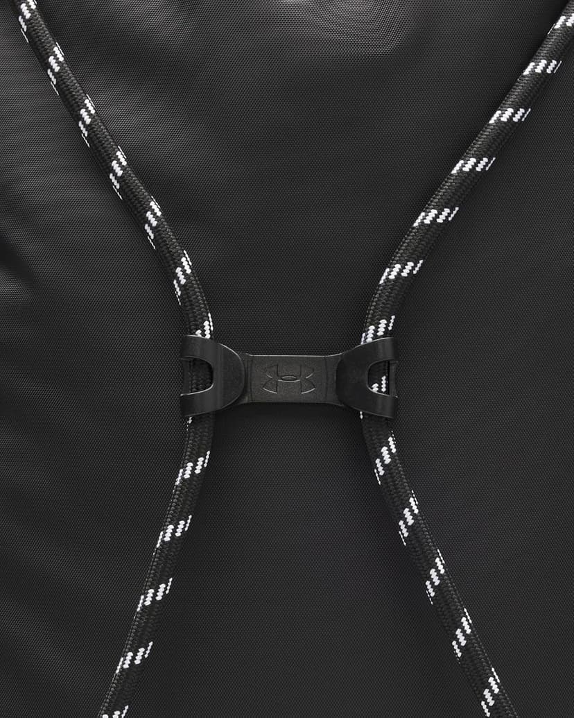 Under Armour Unisex Hustle Sackpack, (001) Black/Black/White, One Size Fits Most