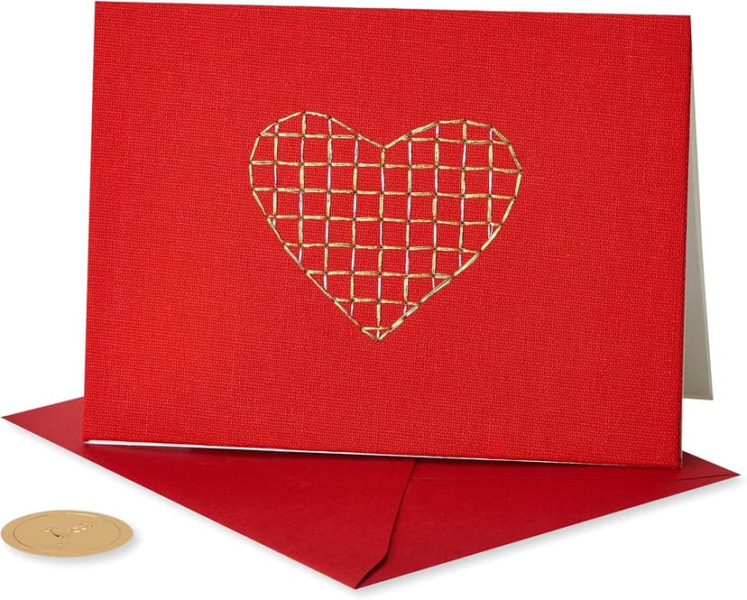 Papyrus Blank Valentines Day Card (Embroidered Heart)