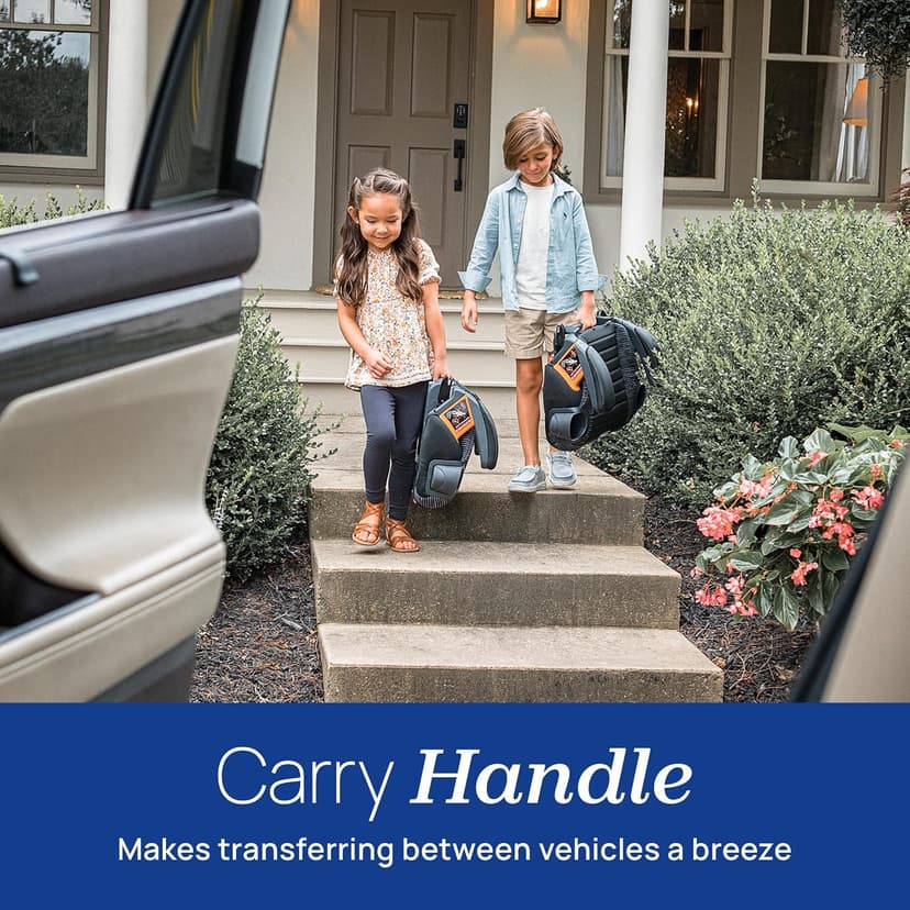 Chicco GoFit ClearTex Plus Backless Booster Car Seat, Latch Attachment, Quick-Release Latch Removal, Portable Car Booster Seat for Children at Least 4 Years Old and 40-110 lbs | Obsidian/Black