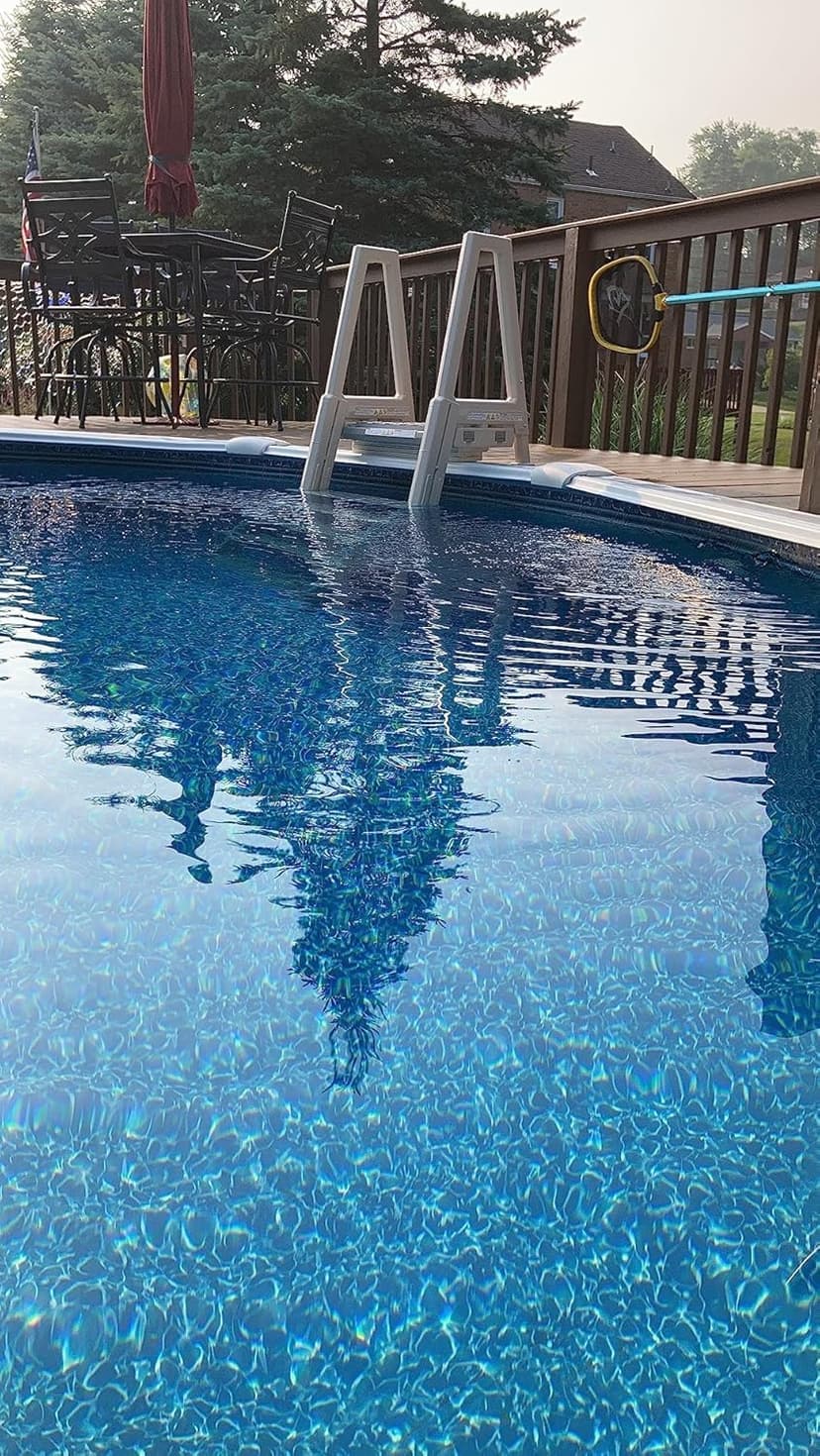 Confer Plastics 6000X Heavy Duty Above Ground in-Pool Swimming Ladder for Decks Adjustable from 42IN to 56IN HIGH