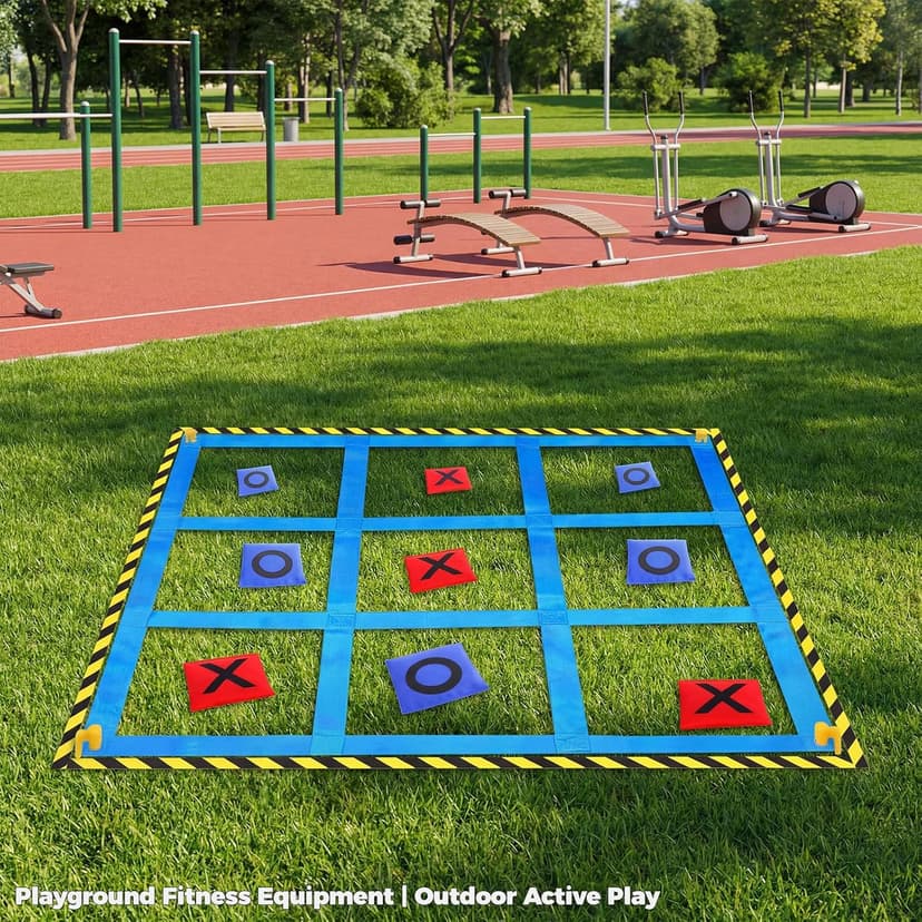 CWLAKON Outdoor Giant Tic Tac Toe Bean Bag Toss Games for Kids Adults Family, Large Outside Lawn Yard Backyard Carnival Field Day Game, Birthday Party Family Reunion Games Playground Fitness Equipment