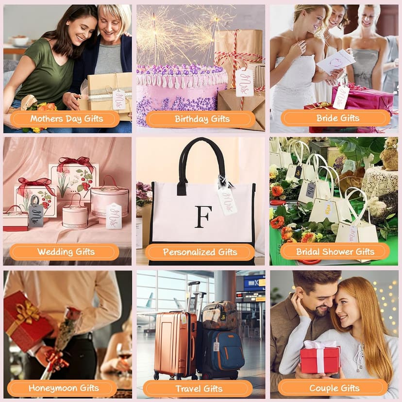 Bridal Shower, Engagement & Wedding Gifts – Personalized Registry Essentials for Just Married Newlyweds Chelmon Mr and Mrs Tags for Couples, Bride Groom Honeymoon Travel Gifts B07SSFDVMZ