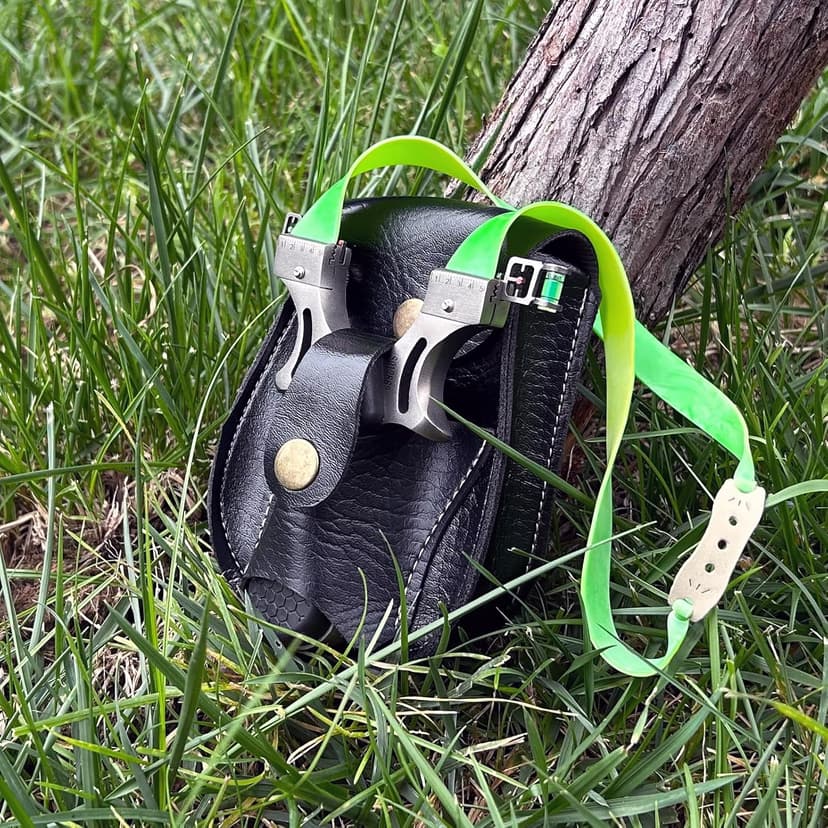 Slingshot, Hunting Sling Shot Set for Adults, Professional Stainless Steel Tactical Slingshots, High Velocity Catapult with Ammo Balls, Rubber Bands, Ammo Pouch, Target