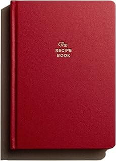 Keepsake Gift, Blank Recipe Book to Write In Your Own Recipes, Journaling Prompts About the Chef, 100 Recipes Kunitsa Co. Recipe Notebook, Red, Hardcover B0DD9NPK6W