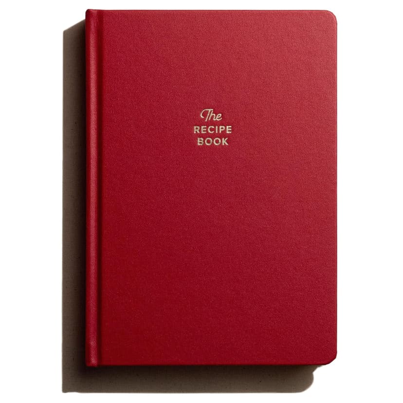 Keepsake Gift, Blank Recipe Book to Write In Your Own Recipes, Journaling Prompts About the Chef, 100 Recipes Kunitsa Co. Recipe Notebook, Red, Hardcover B0DD9NPK6W