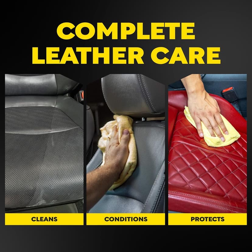 Meguiar's Gold Class Rich Leather Cleaner and Conditioner 3-in-1 Spray, Non-Greasy Car Leather Cleaner and Conditioner Treatment with Advanced UV Protection, 15.2 Oz Spray Bottle