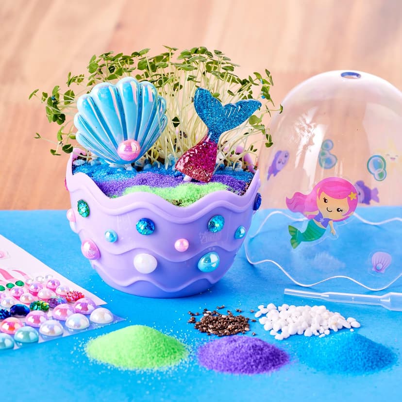 Creativity for Kids Mini Garden: Mermaid Terrarium Kit - Mermaid Gifts for Girls, Crafts and Toys, Holiday Stocking Stuffers for Kids (Ages 6+)