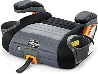 Chicco GoFit ClearTex Plus Backless Booster Car Seat, Latch Attachment, Quick-Release Latch Removal, Portable Car Booster Seat for Children at Least 4 Years Old and 40-110 lbs | Obsidian/Black