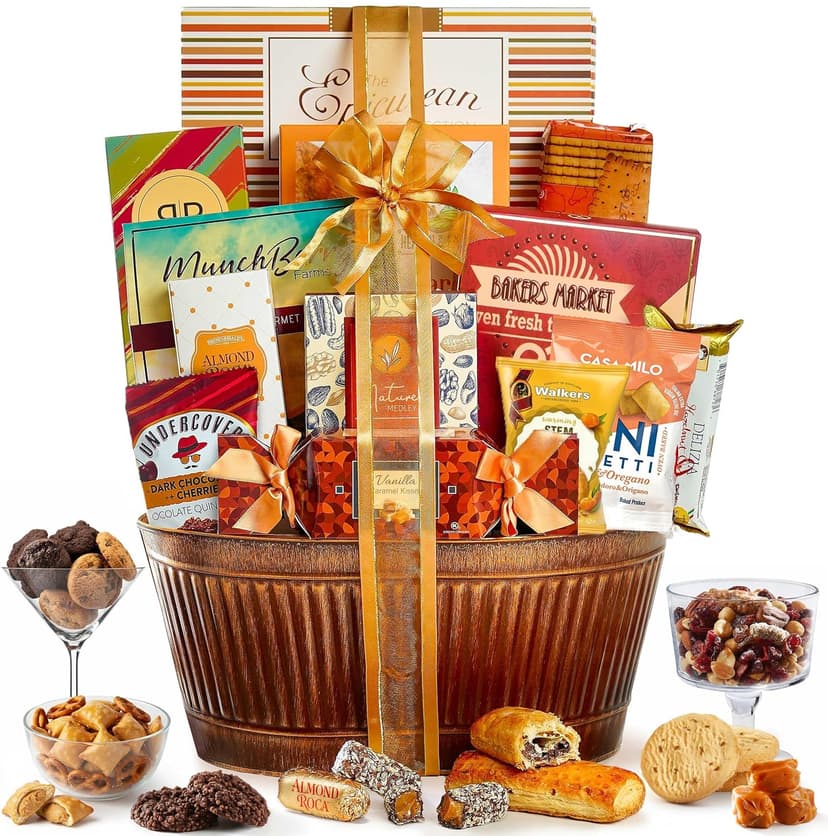 Broadway Basketeers Gift Basket Gifts for Women, Men, Families, Teacher, College, Appreciation, Thank You Present, Birthday, Corporate, Get Well, Sympathy Care