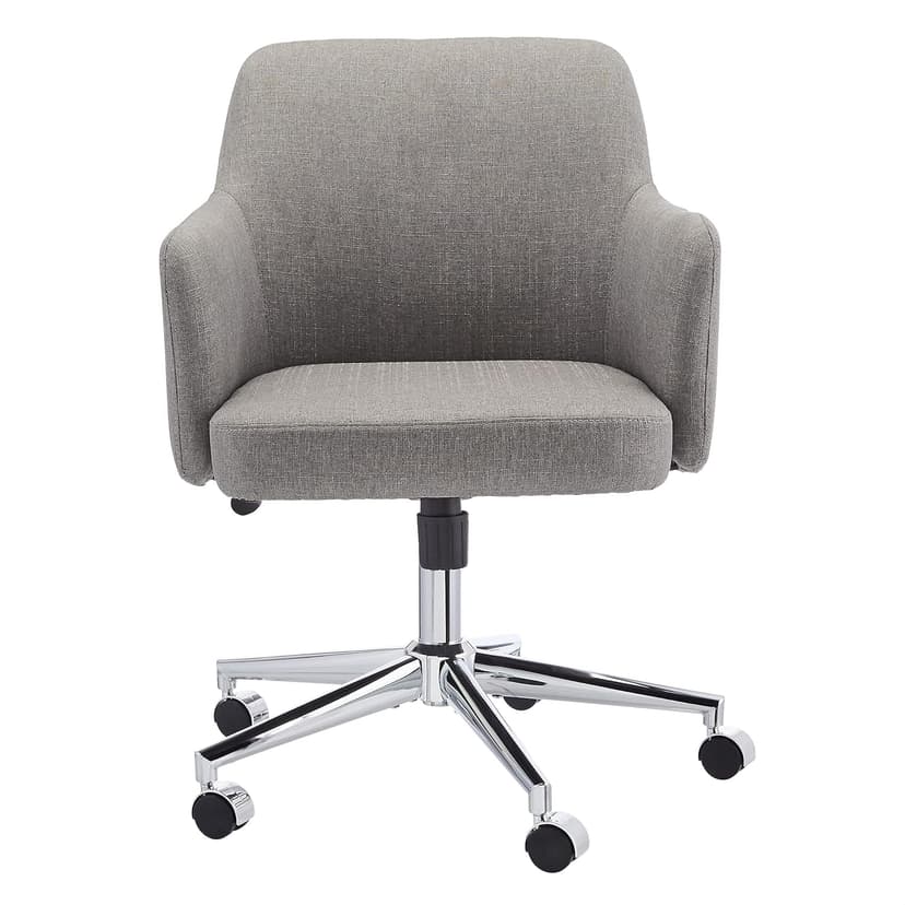 Amazon Basics Modern Home Office Desk Chair with Adjustable Height, 360 Degree Swivel, Smooth-Rolling Wheels, High-Density Foam Cushioning, Light Gray