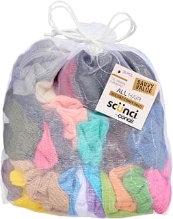 Machine-washable cotton-blend elastic hair ties for comfortable daily wear, wide assortment of colors to suit any look Scünci Hair Scrunchies, Waffle Knit Cotton, No-Damage, 36 Count B07S3KGBHL