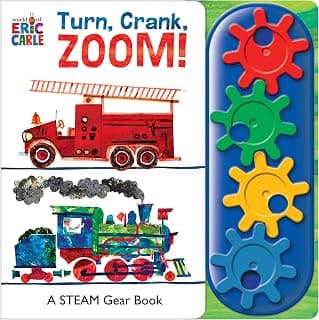 World of Eric Carle, Turn, Crank, Zoom! A STEM Gear Sound Book - PI Kids 1503735990