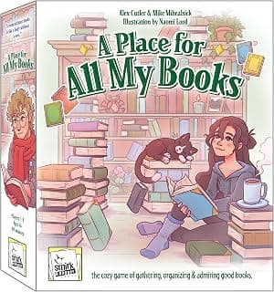 A Place for All My Books Board Game by Smirk & Dagger | Cozy Strategy Game of Book Collecting & Tile Placement | 1–4 Players | Ages 10+ | 2026 Origins Award Nominee