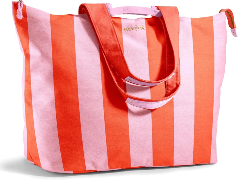 Fit & Fresh Large Beach Bag for Women - Extra Large Travel Tote With Pockets