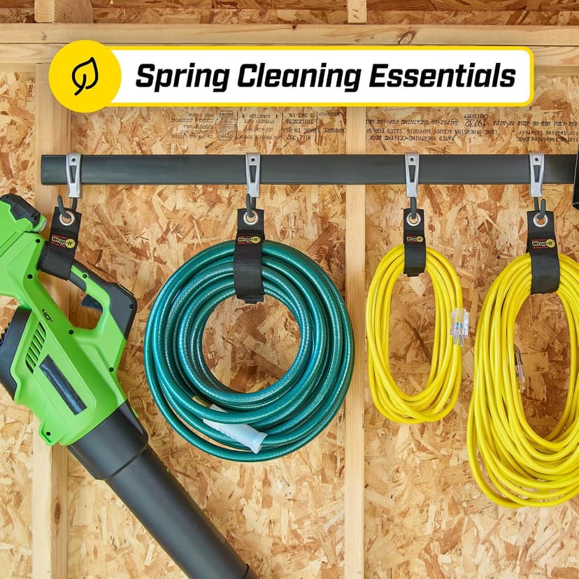 Garage Storage Extension Cord Organizer Cable Straps and Yard Cord Storage for Hose Organizer, Tools, RV Accessories Heavy-Duty Wrap-It Storage Straps - Assorted 6-Pack B06Y5Q4VZD