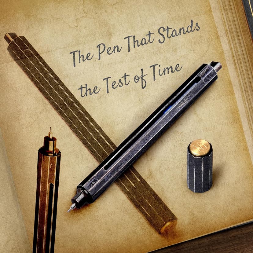 C Mini, Durable Aluminum Alloy EDC Pen, Compatible with 100+ Refills - Ballpoint, Rollerball, Gel. Auto-Adjusting Refillable Pen, Best Writing and Sketching Gift for Men and Women - Orange