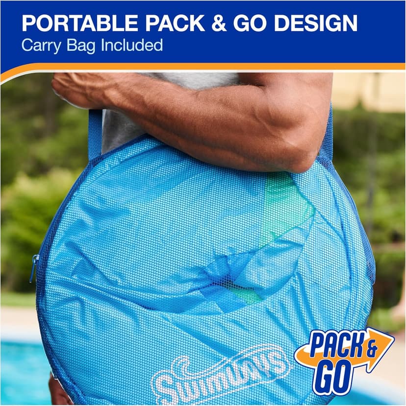 SwimWays Spring Float Premium Recliner Pool Lounger, Inflatable Pool Floats Adult with Fast Inflation for Ages 15 & Up, Sky Blue