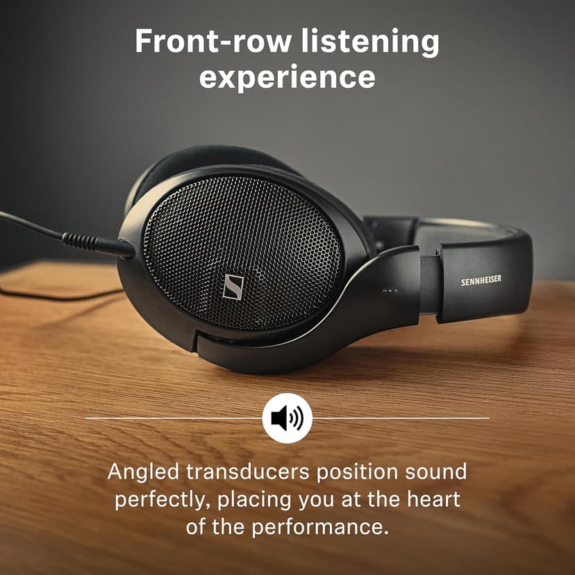 Sennheiser HD 560 S Over-The-Ear Audiophile Headphones - Neutral Frequency Response, E.A.R. Technology for Wide Sound Field, Open-Back Earcups, Detachable Cable, (Black) (HD 560S)