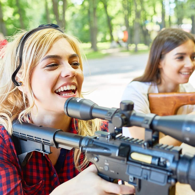 2 Banded Ear Plugs with 10 Pairs of Replacement Pods - Reusable Shooters Ear Protection for Mowing Shooting Construction Hunting - Washable Gun Range Hearing Protection Ear Plugs for Noise Reduction