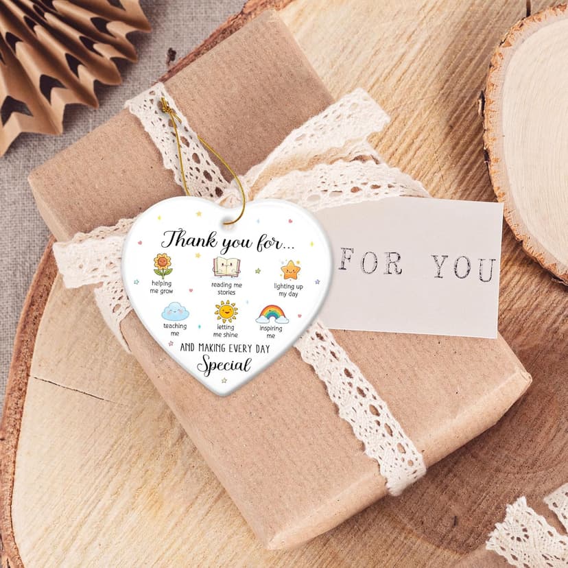 ZAGKOO Teacher Ornament - Christmas Teacher Gifts for Women, Men - First Day Ideas for New Teachers, Daycare, Preschool, Kindergarten - Thank You Appreciation Keepsake, Retirement, End of Year
