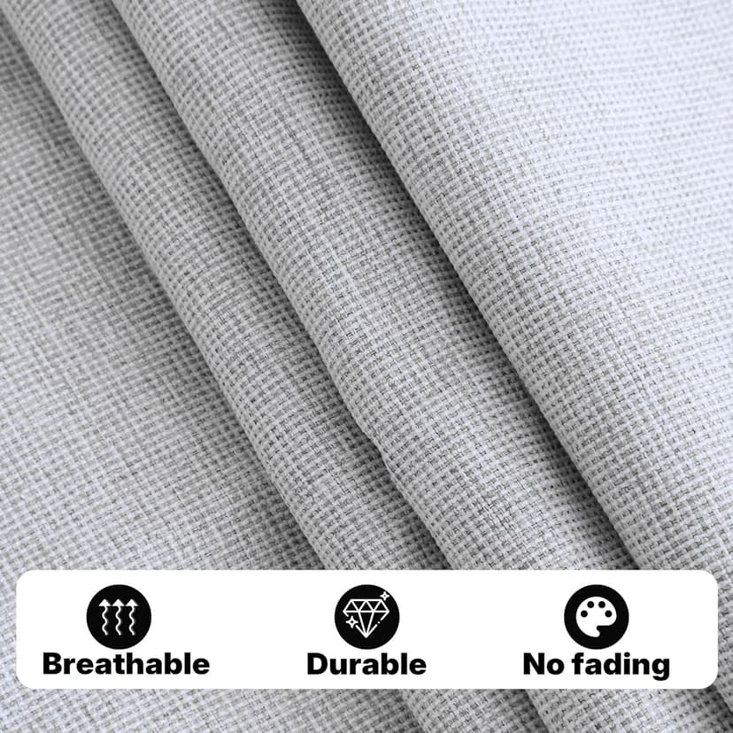 Suitable for Home Furniture Interior Decoration Fabric, coarse Texture Thickened Linen, Excellent Breathability, Handmade DIY Material (Light Gray, 1 Yard pre Cut)