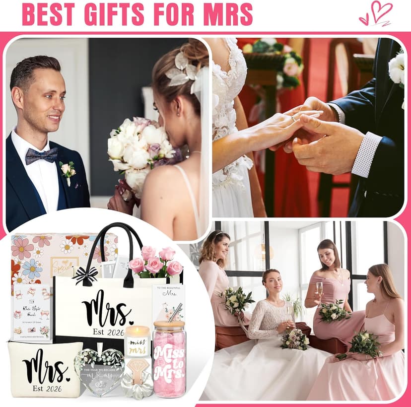 Bachelorette Gifts for Bride Engagement Wedding Presents Set for Women Her Mrs Wifey Bridal Shower Gifts for Bride To Be, Bride Gifts for Bachelorette Party B0FCMD3RCG