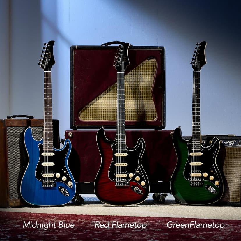 Best Choice Products Beginner HSS Electric Guitar Kit w/Headphone Amp, Padded Gig-Bag, Headphones, Guitar Strap - Midnight Blue/Black