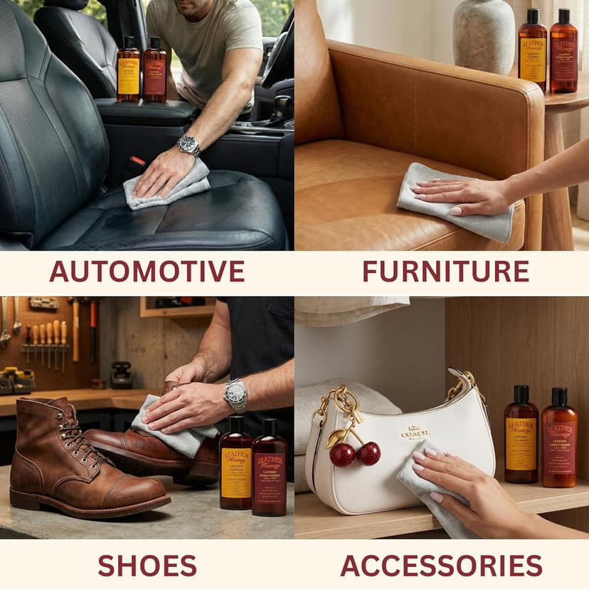 Leather Honey Leather Conditioner, Since 1968. for All Leather Items Including Auto, Furniture, Shoes, Purses and Tack. Non-Toxic and Made in The USA / 8 Fl Oz (Pack of 1)
