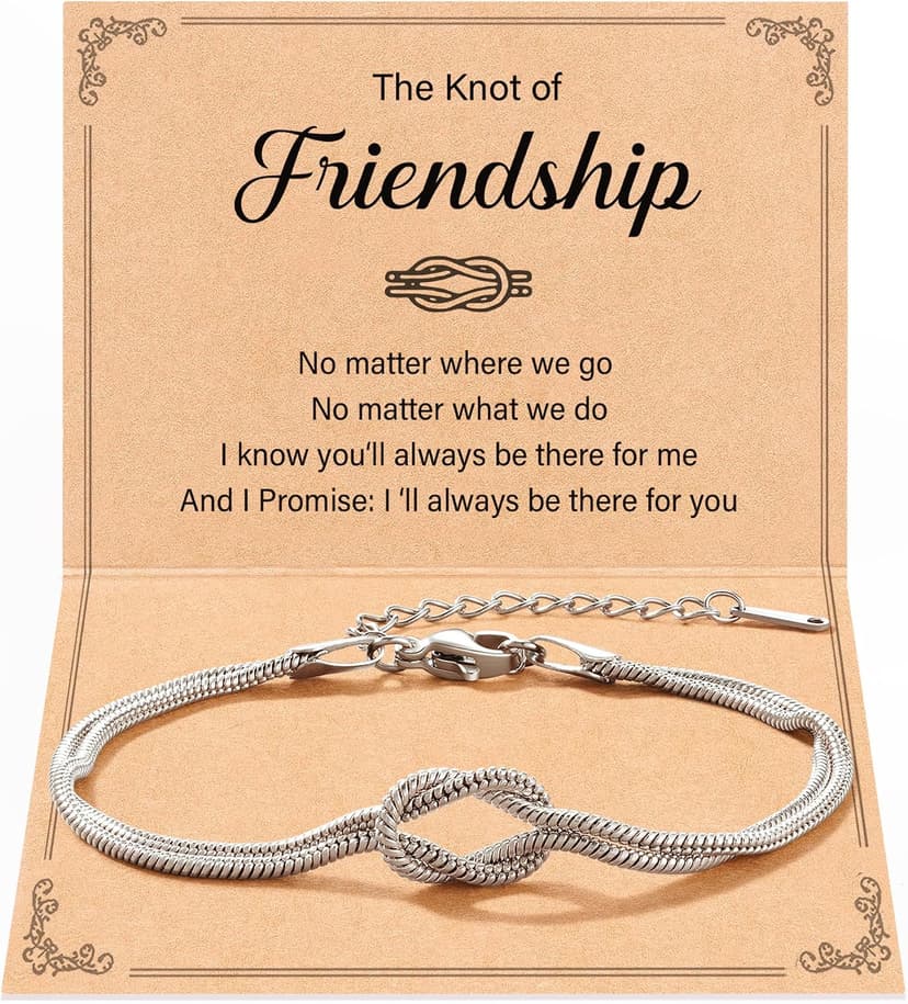 Friend Christmas Birthday Galentines Mothers Day Valentines Jewelry Friendship Gifts for Women Bff Bestie Tarsus Love Knot Friendship Bracelets, Best Friend Jewelry Gifts for Women B0DJSCL84N