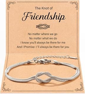 Friend Christmas Birthday Galentines Mothers Day Valentines Jewelry Friendship Gifts for Women Bff Bestie Tarsus Love Knot Friendship Bracelets, Best Friend Jewelry Gifts for Women B0DJSCL84N