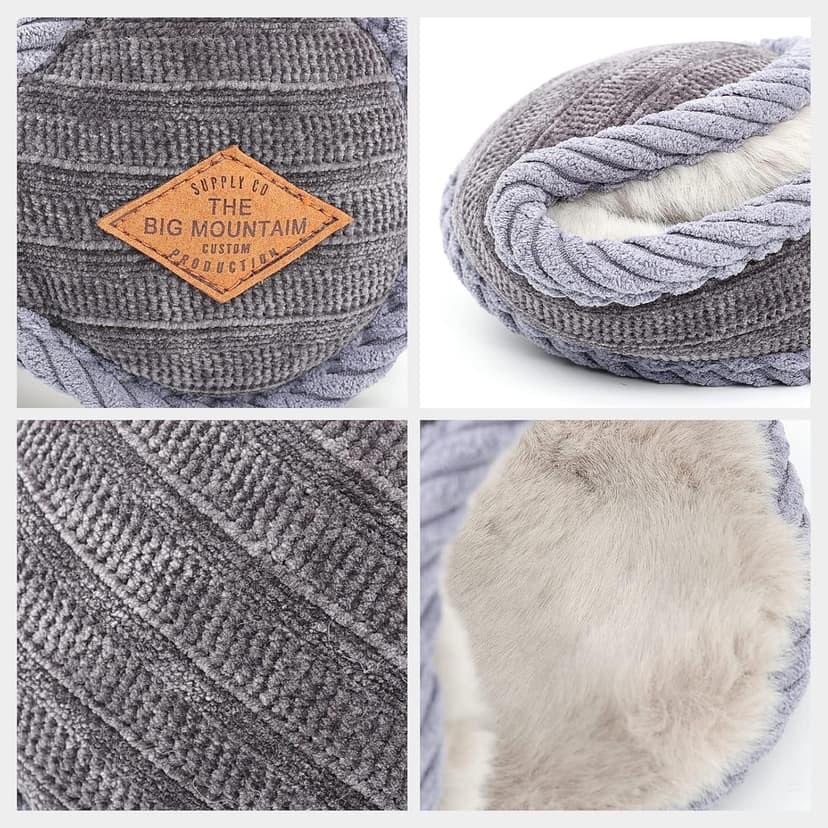 Surblue Winter Unisex Earmuffs Knit Foldable Adjustable Wrap around Ear Warmers