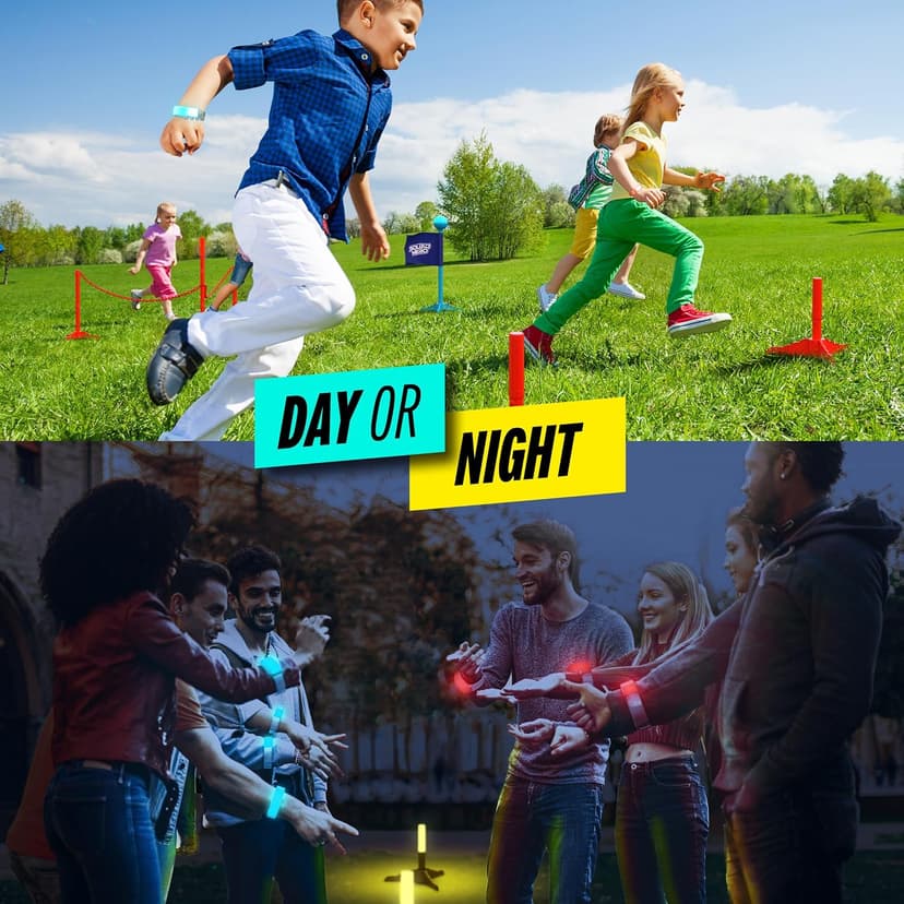 Capture the Flag Glow in the Dark Game Set - Yard Outdoor Games for Kids Ages 8, 10, 11, 12 Old - Fun Lawn Summer Family Game for Boys & Teen Boys,- Birthday Gifts - Camping and Backyard Adventures B0F9XHZSKG
