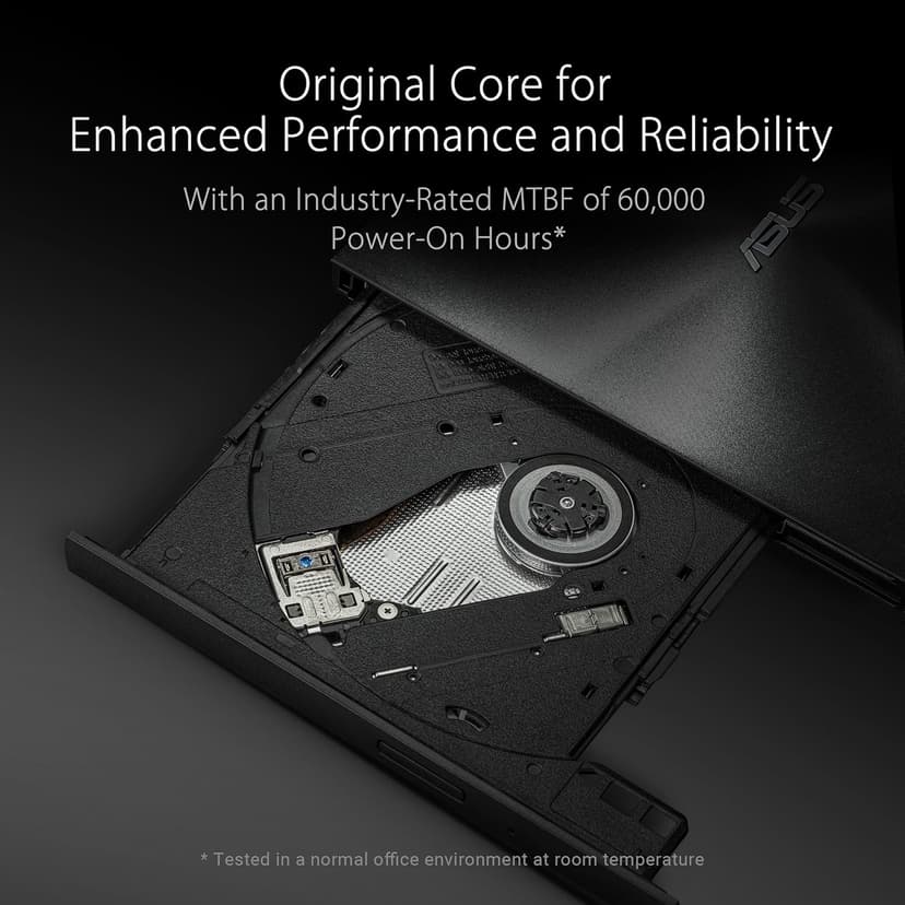 ASUS ZenDrive Black 13mm External 8X DVD/Burner Drive +/-RW with M-Disc Support, Compatible with Both Mac & Windows and Nero BackItUp for Android Devices (USB 2.0 & Type-C Cables Included)