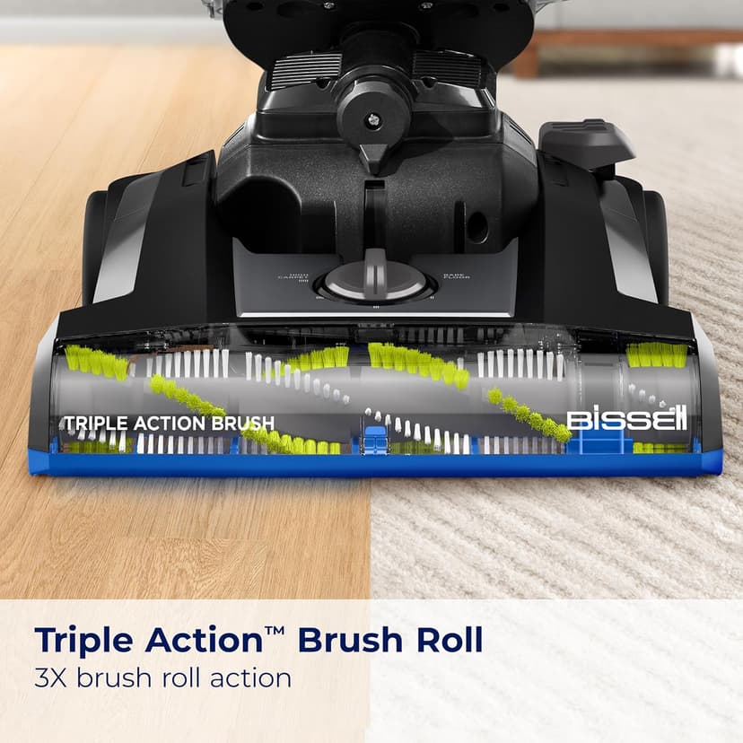 Bissell CleanView Swivel Vacuum with Triple Action Brush Roll, Swivel Steering, Extension Wand, Easy-Empty Dirt Tank, Multi-Cyclonic Suction System, New 2024 Model