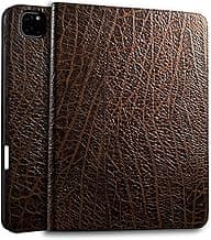 Gexmil Genuine Leather Case for iPad Pro 13 Inch (M5/M4) 2025/2024 with Pencil Holder,Protective Shockproof Smart Premium Leather Folio Cover Adjustable Stand Auto Sleep/Wake Anti-Slip, Buffalo Brown