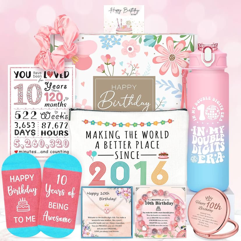 10 Year Old Girl Birthday Gift for 10 Years Old Girls Gifts Trendy Stuff Happy 10th Birthday Gifts for Girls Popular Ten Year Olds Girl Gift Ideas Cute Double Digits Decorations Presents Accessories B0FZC39TCR