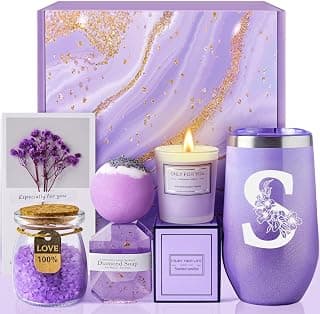 Personalized Birthday Gifts for Women Mom Wife Sister Daughter Friends Her, Monogrammed Mothers Day Anniversary Thank You Christmas Get Well Soon Spa Gift Baskets, Customized Self Care Gift for Women B0CRNJST91
